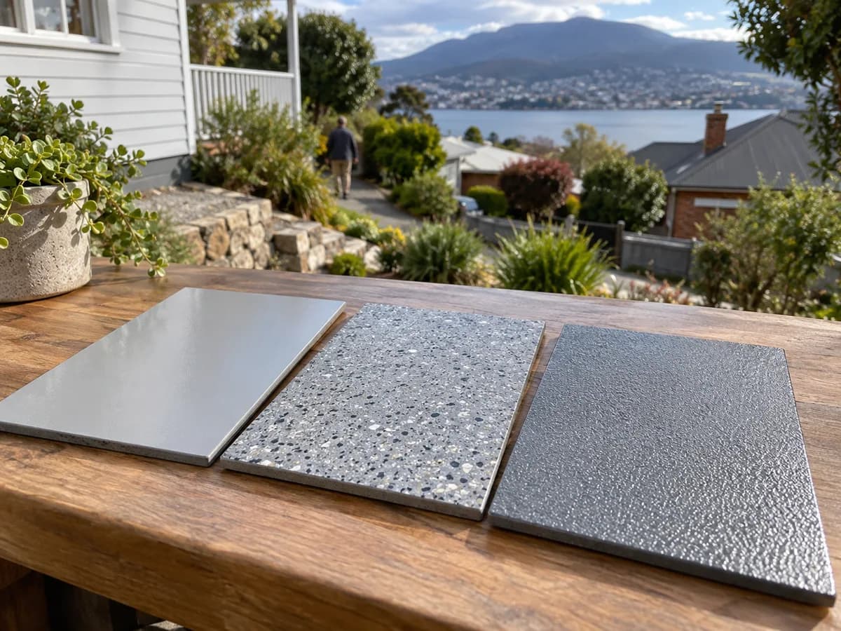 Illustrative coating and finish options in Hobart