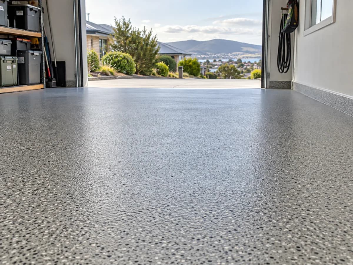Illustrative residential garage flooring in Hobart